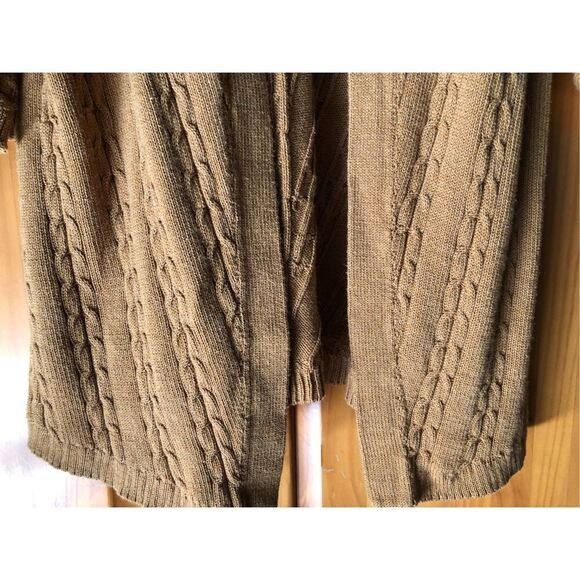 J Jill Open Front Cable Knit Boho Cardigan Size M - Picture 5 of 12